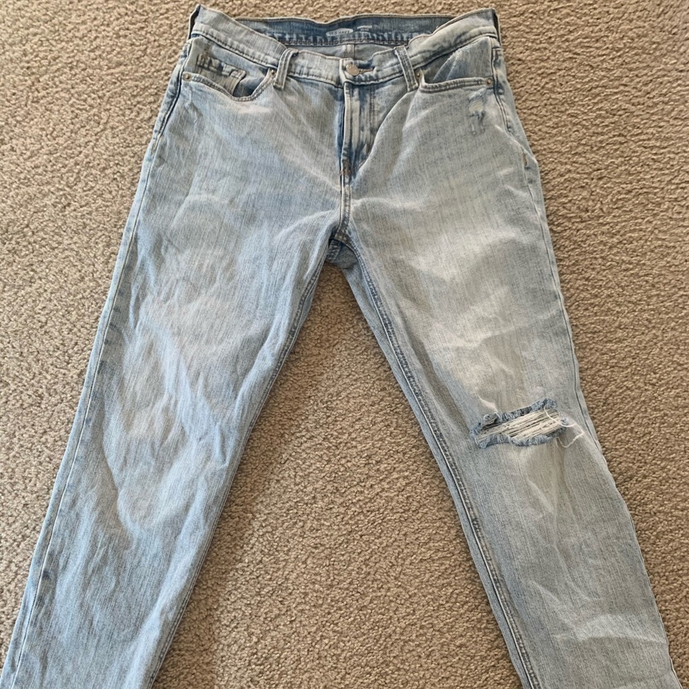 Old Navy Mid Rise Boyfriend Distressed Jeans 4